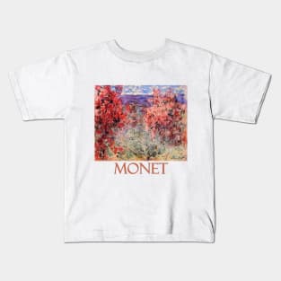 Flowering Trees by Claude Monet Kids T-Shirt